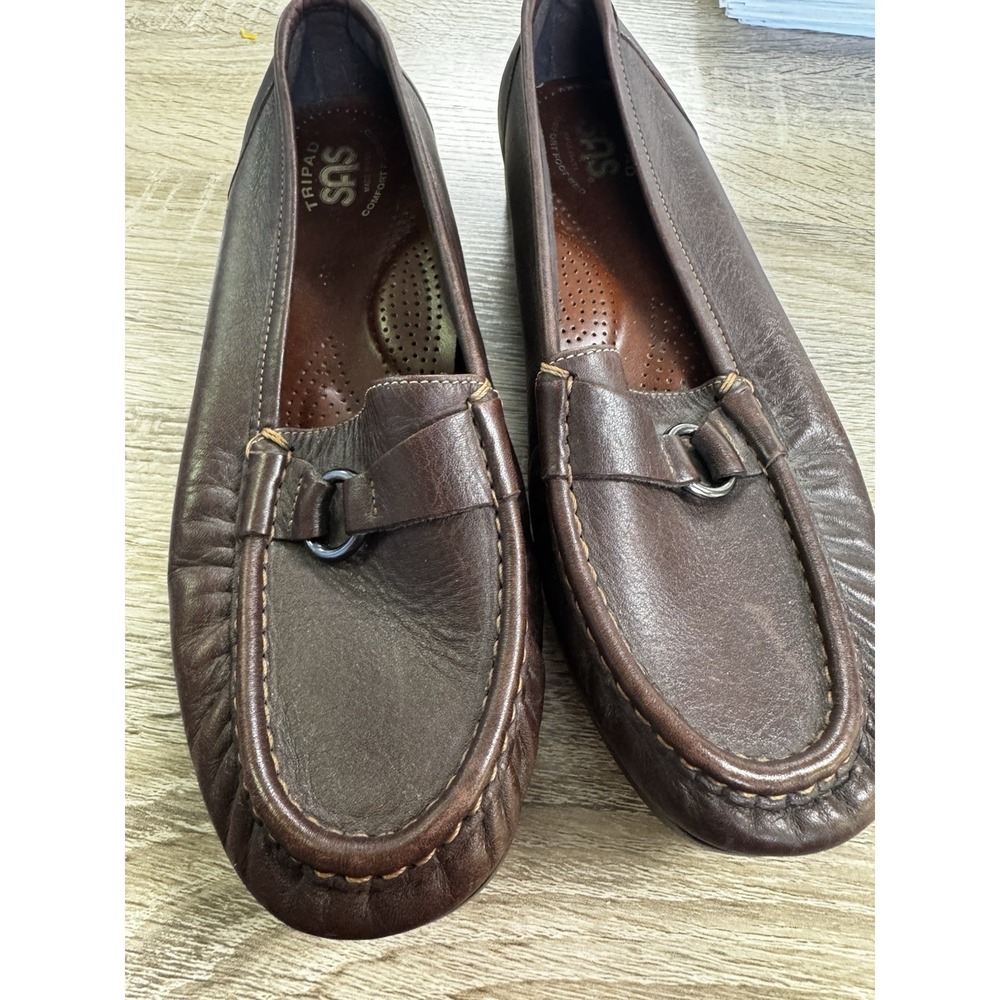 SAS Jewel Loafers Womens US 8 Brown Tripad Comfort Moc Toe Slip On Shoes SB18